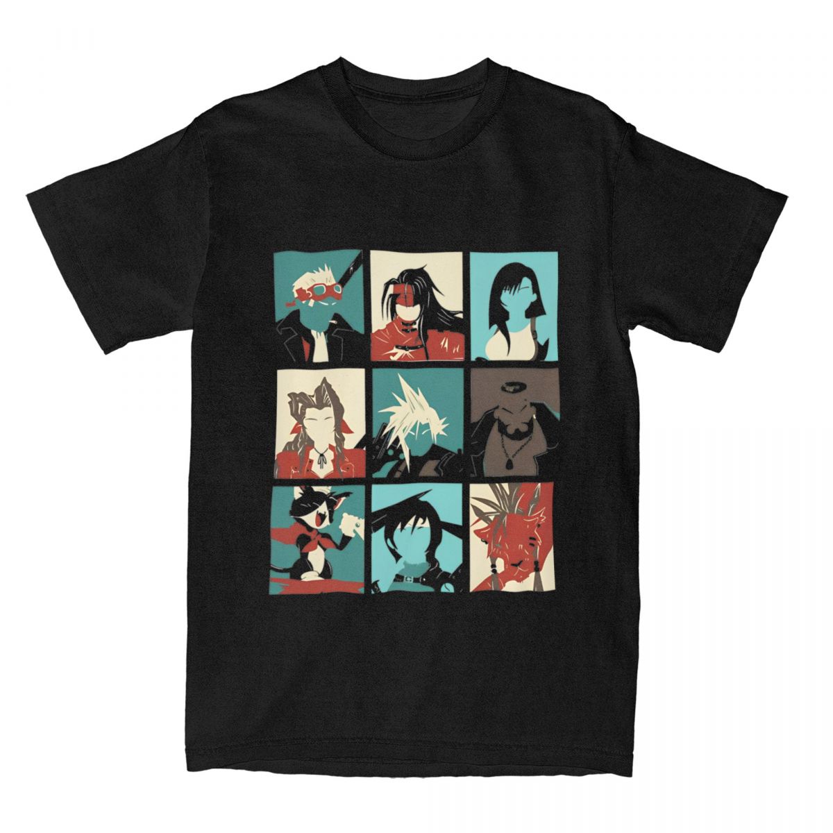 Retro Gaming T Shirt - เสื้อยืดลาย Fantasy Final 7สำหรับผู้ชายเสื้อยืดผ้าฝ้ายย้อนยุค Y2K โปสเตอร์เกมเสื้อฮิปฮอปคอกลมชายหาดเสื้อโอเวอร์ไซส์