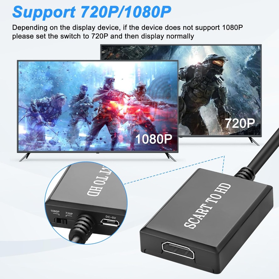 SCART To HDMI วิดีโอเสียง Upsc - Scart To Hdmi บทวิจารณ์และราคา